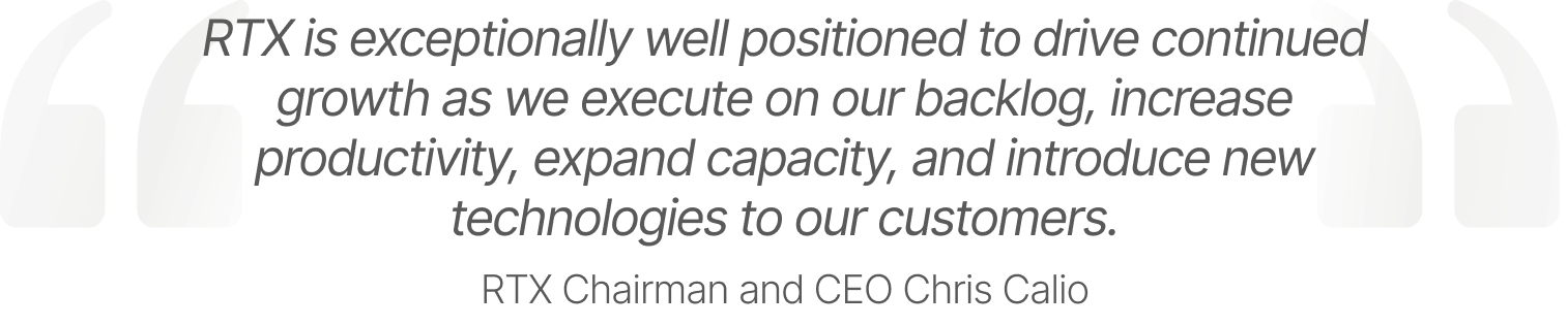 Quote RTX CEO Chris Calio growth quote